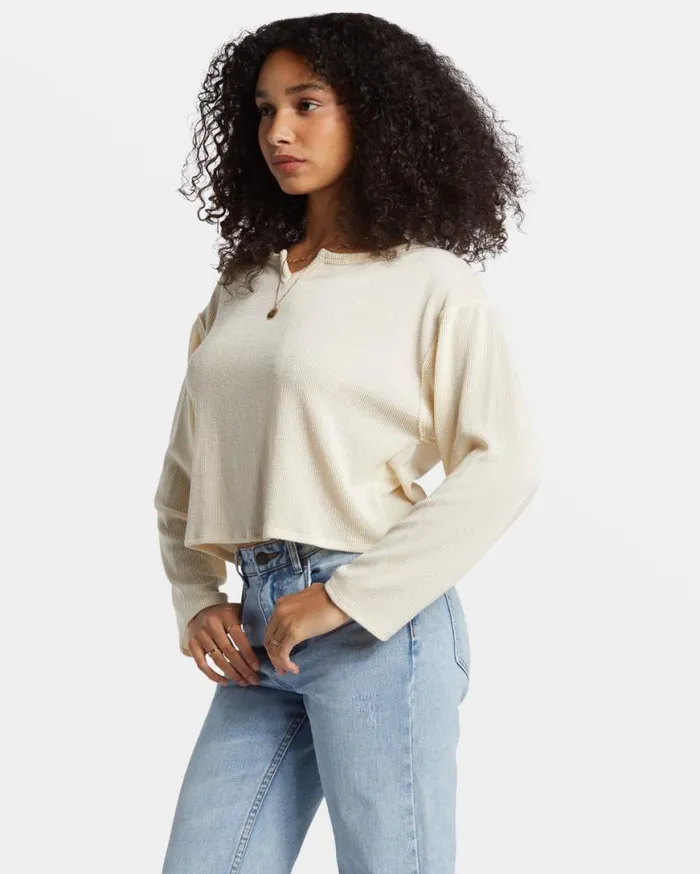 Womens Mai Tai Knit Top White Cap Billabong Tops Womens Mai Tai Knit Top White Cap Billabong Tops