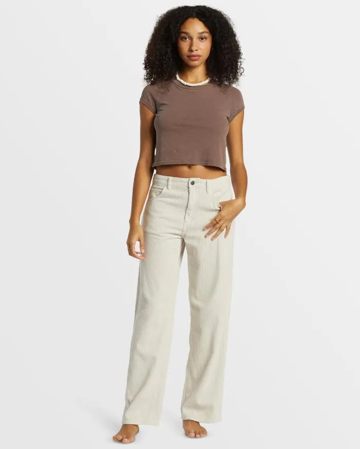 Womens Midtown StraightLeg Corduroy Pant Moonlight Billabong Jeans and Pants