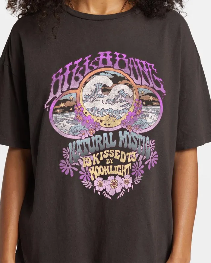 Womens Natural Mystic TShirt Off Black Billabong Tops Womens Natural Mystic TShirt Off Black Billabong Tops