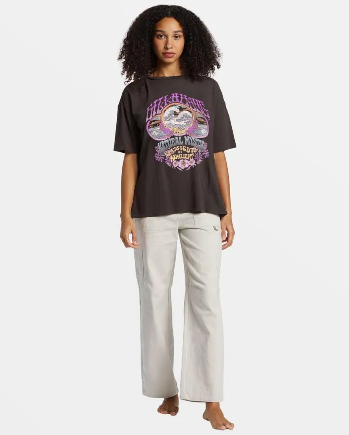 Womens Natural Mystic TShirt Off Black Billabong Tops Womens Natural Mystic TShirt Off Black Billabong Tops