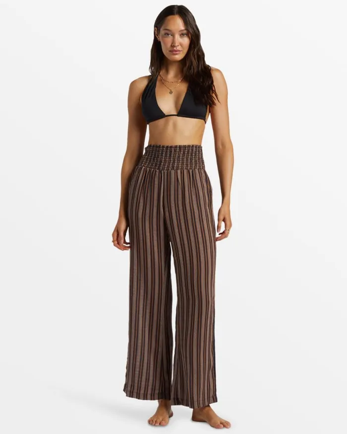 Womens New Waves 2 Elastic Waist Pants Black Billabong Jeans and Pants