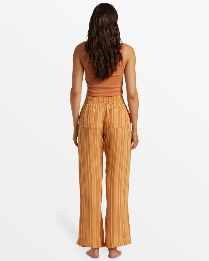 Womens New Waves 2 Elastic Waist Pants Peach Punch Billabong Jeans and Pants Womens New Waves 2 Elastic Waist Pants Peach Punch Billabong Jeans and Pants
