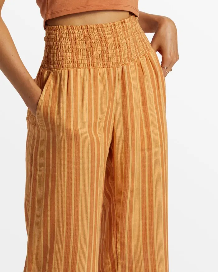 Womens New Waves 2 Elastic Waist Pants Peach Punch Billabong Jeans and Pants Womens New Waves 2 Elastic Waist Pants Peach Punch Billabong Jeans and Pants