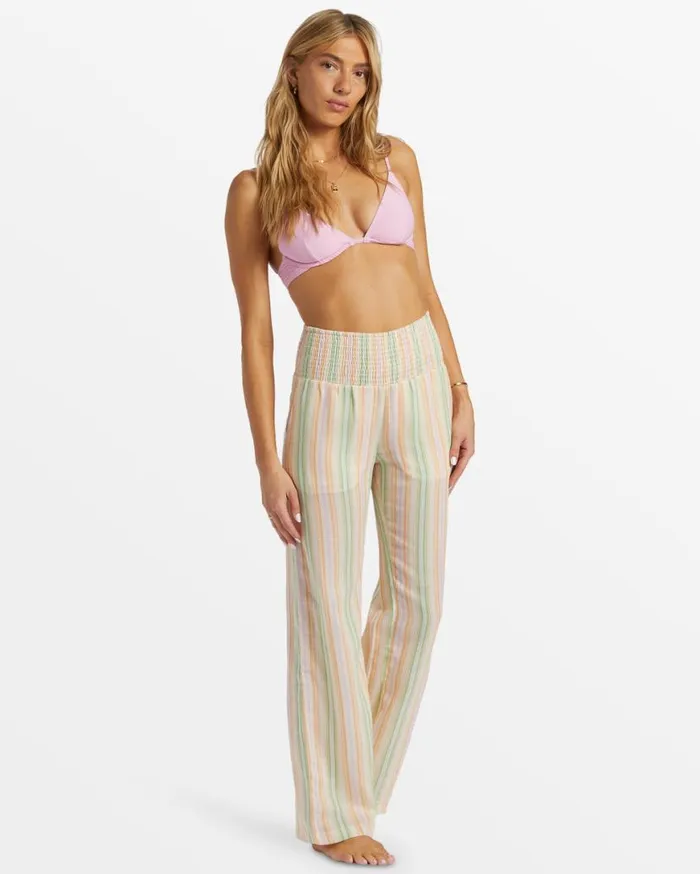 Womens New Waves 2 Elastic Waist Pants Sweet Pink Billabong Jeans and Pants