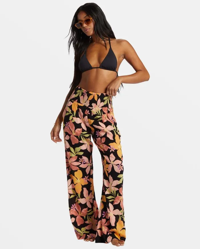 Womens New Waves 2 WideLeg Pants Kiss The Earth Billabong Jeans and Pants