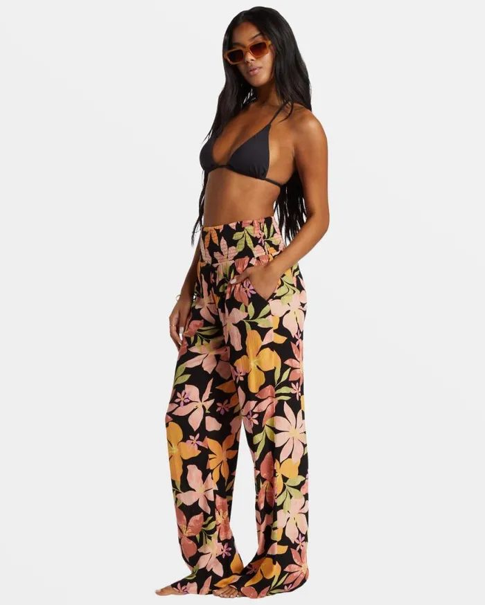 Womens New Waves 2 WideLeg Pants Kiss The Earth Billabong Jeans and Pants Womens New Waves 2 WideLeg Pants Kiss The Earth Billabong Jeans and Pants
