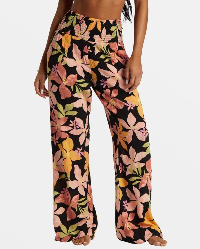Womens New Waves 2 WideLeg Pants Kiss The Earth Billabong Jeans and Pants Womens New Waves 2 WideLeg Pants Kiss The Earth Billabong Jeans and Pants