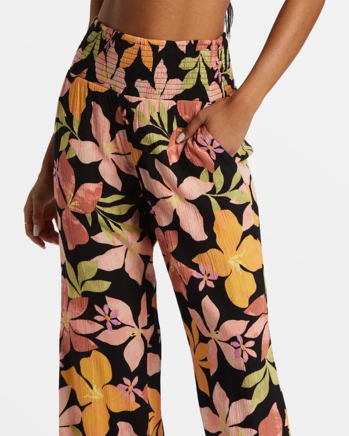 Womens New Waves 2 WideLeg Pants Kiss The Earth Billabong Jeans and Pants Womens New Waves 2 WideLeg Pants Kiss The Earth Billabong Jeans and Pants