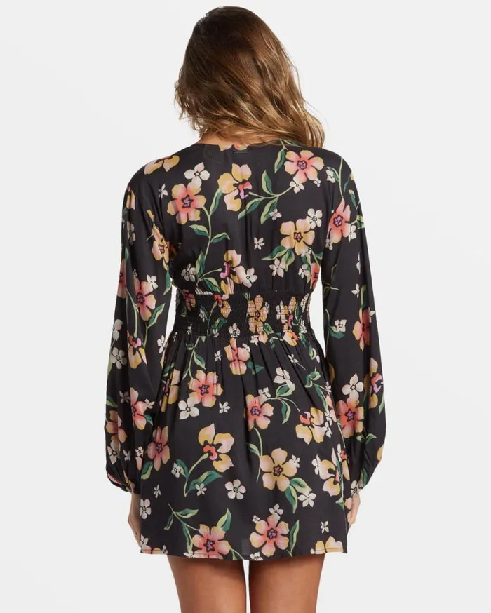 Womens Night Bloom Mini Dress Black Sands Billabong Dresses Womens Night Bloom Mini Dress Black Sands Billabong Dresses