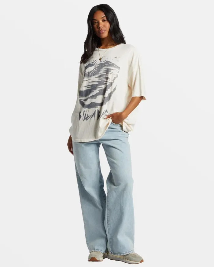 Womens Night Walks TShirt White Cap Billabong Graphic Tees and Tanks Womens Night Walks TShirt White Cap Billabong Graphic Tees and Tanks