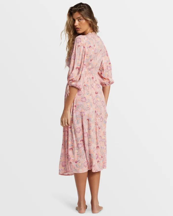 Womens Paradise Sky Midi Dress Peach Paradise Billabong Dresses Womens Paradise Sky Midi Dress Peach Paradise Billabong Dresses