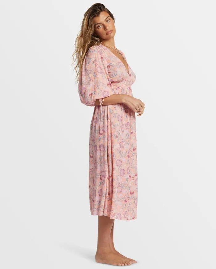 Womens Paradise Sky Midi Dress Peach Paradise Billabong Dresses Womens Paradise Sky Midi Dress Peach Paradise Billabong Dresses