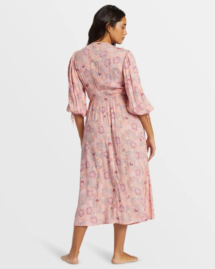 Womens Paradise Sky Midi Dress Peach Paradise Billabong Dresses Womens Paradise Sky Midi Dress Peach Paradise Billabong Dresses