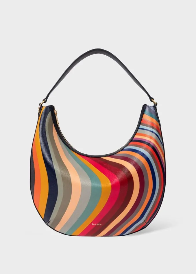 Womens Paul Smith Bags 039Swirl039 Leather Medium Round Hobo Bag