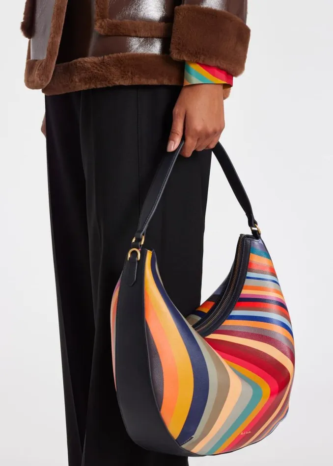 Womens Paul Smith Bags 039Swirl039 Leather Medium Round Hobo Bag Womens Paul Smith Bags 039Swirl039 Leather Medium Round Hobo Bag