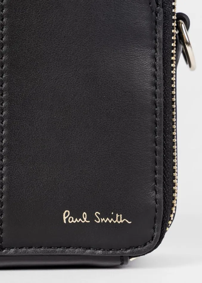 Womens Paul Smith Bags Black Leather 039Signature Stripe039 Camera Bag Womens Paul Smith Bags Black Leather 039Signature Stripe039 Camera Bag