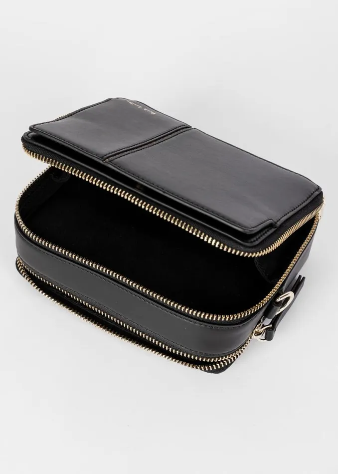 Womens Paul Smith Bags Black Leather 039Signature Stripe039 Camera Bag Womens Paul Smith Bags Black Leather 039Signature Stripe039 Camera Bag