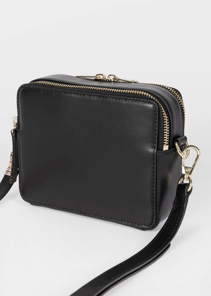 Womens Paul Smith Bags Black Leather 039Signature Stripe039 Camera Bag Womens Paul Smith Bags Black Leather 039Signature Stripe039 Camera Bag