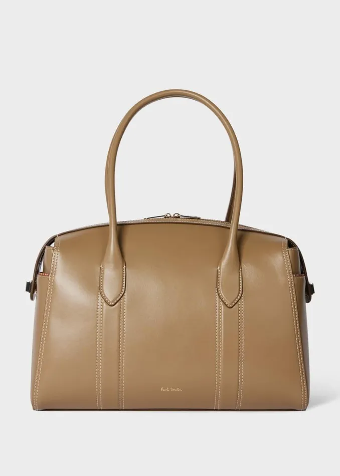 Womens Paul Smith Bags Khaki Leather Boston Bag