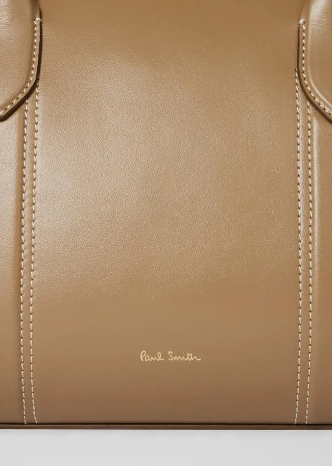 Womens Paul Smith Bags Khaki Leather Boston Bag Womens Paul Smith Bags Khaki Leather Boston Bag