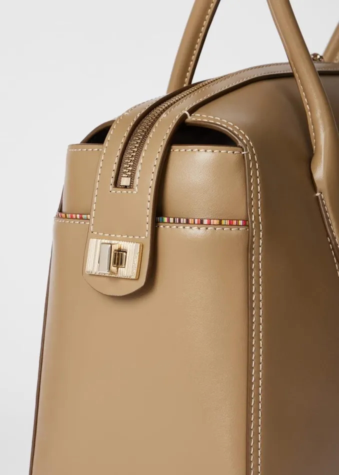 Womens Paul Smith Bags Khaki Leather Boston Bag Womens Paul Smith Bags Khaki Leather Boston Bag