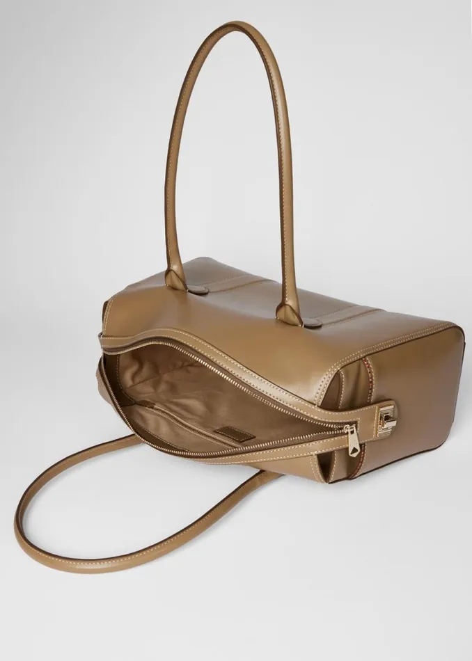 Womens Paul Smith Bags Khaki Leather Boston Bag Womens Paul Smith Bags Khaki Leather Boston Bag