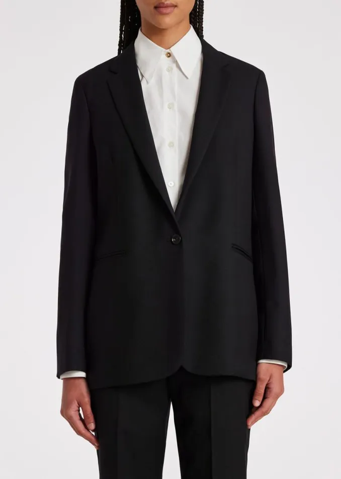 Womens Paul Smith Blazers A Suit To Travel In 8211 Black Wool Travel Blazer