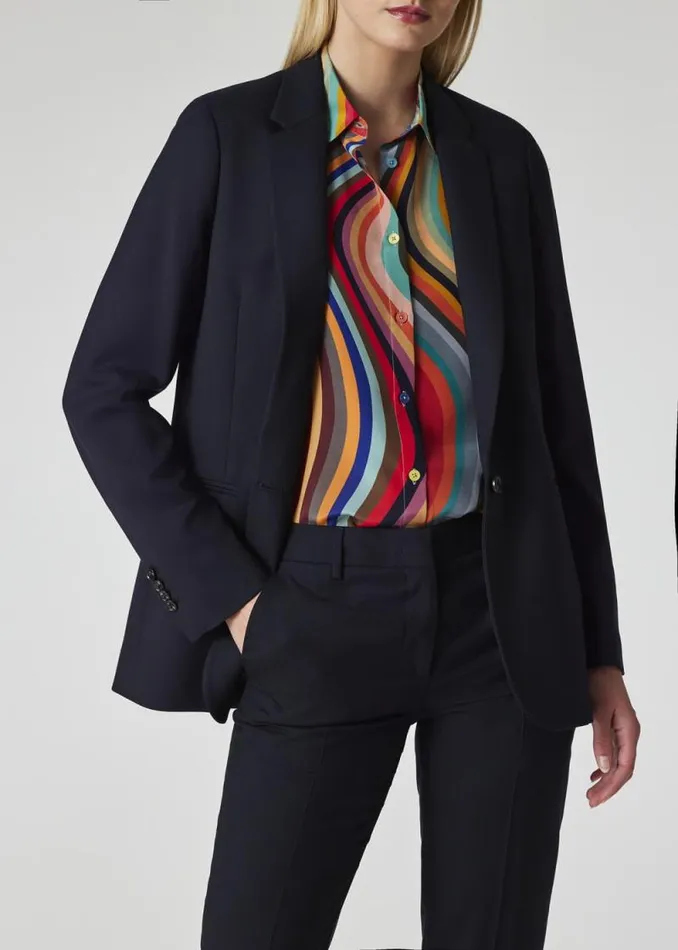Womens Paul Smith Blazers A Suit To Travel In 8211 Dark Navy Wool Travel Blazer