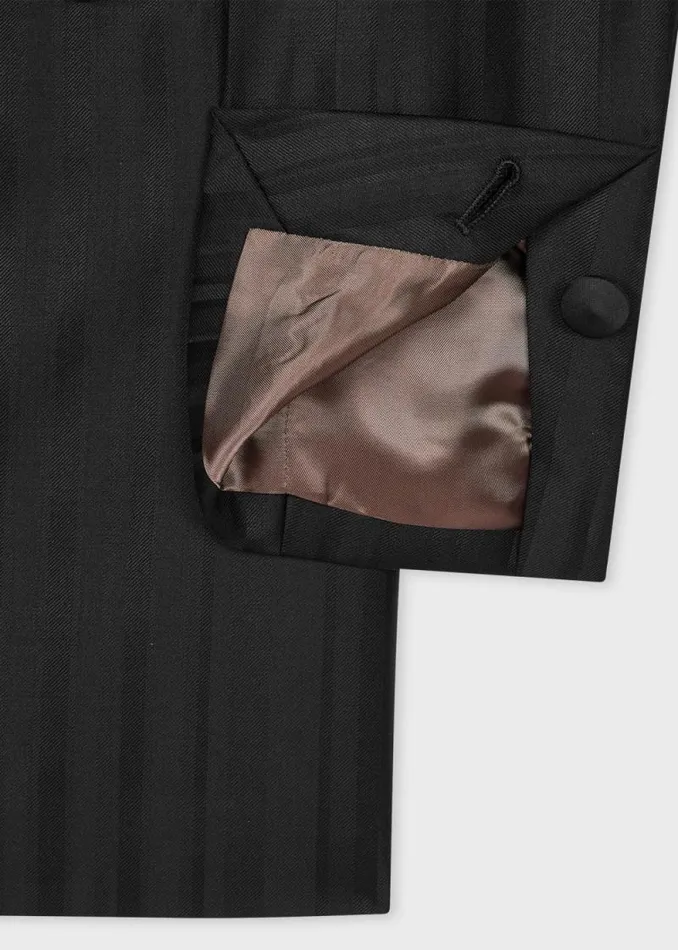 Womens Paul Smith Blazers Black 039Shadow Stripe039 Shawl Collar Blazer Womens Paul Smith Blazers Black 039Shadow Stripe039 Shawl Collar Blazer