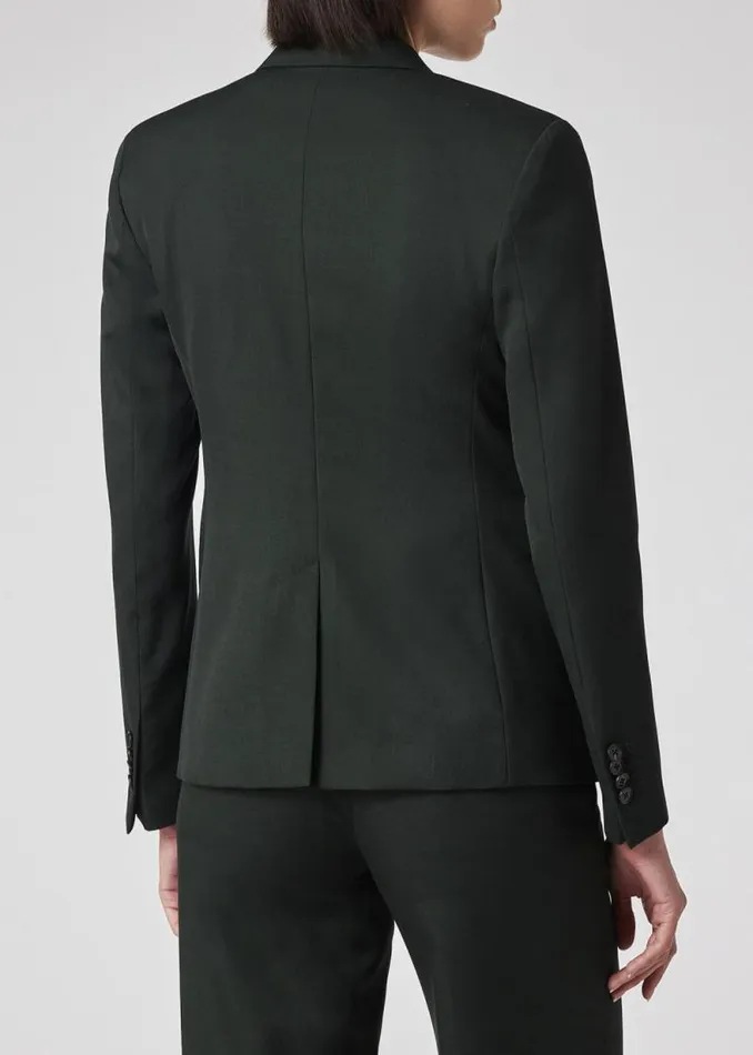 Womens Paul Smith Blazers Dark Green OneButton Wool Gabardine Blazer Womens Paul Smith Blazers Dark Green OneButton Wool Gabardine Blazer