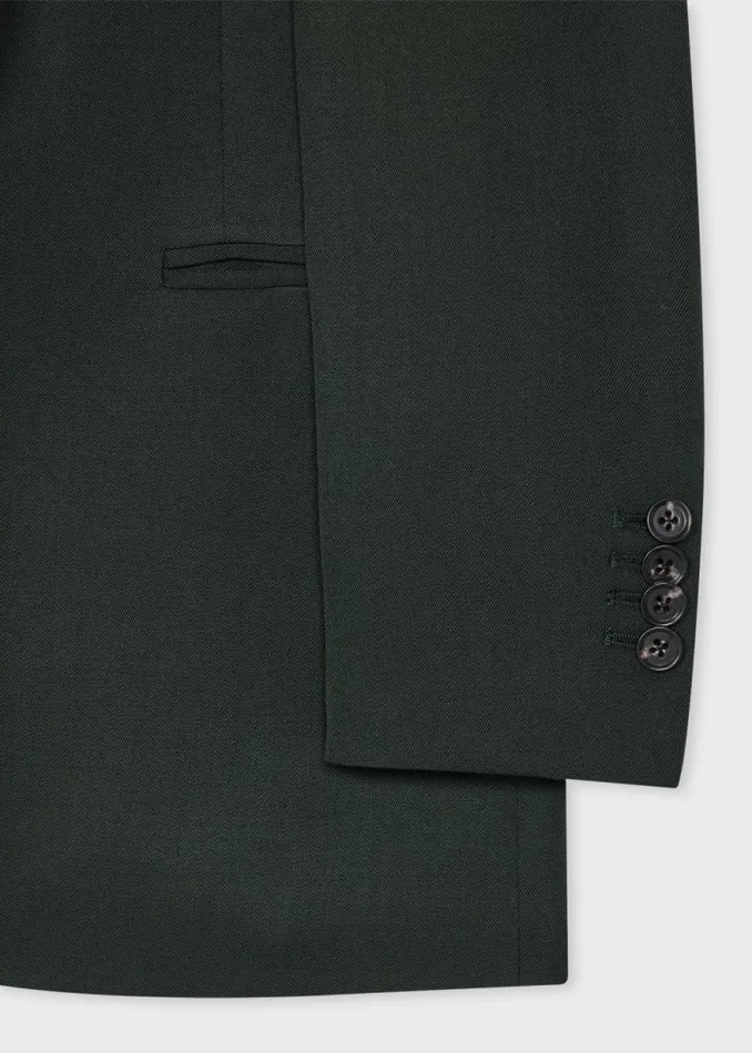 Womens Paul Smith Blazers Dark Green OneButton Wool Gabardine Blazer Womens Paul Smith Blazers Dark Green OneButton Wool Gabardine Blazer