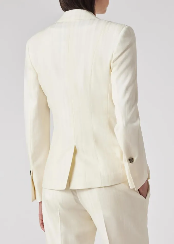 Womens Paul Smith Blazers Ivory Wool 039Shadow Stripe039 Blazer Womens Paul Smith Blazers Ivory Wool 039Shadow Stripe039 Blazer