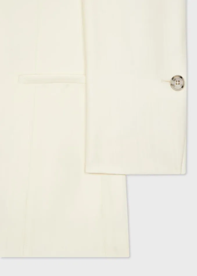 Womens Paul Smith Blazers Ivory Wool 039Shadow Stripe039 Blazer Womens Paul Smith Blazers Ivory Wool 039Shadow Stripe039 Blazer