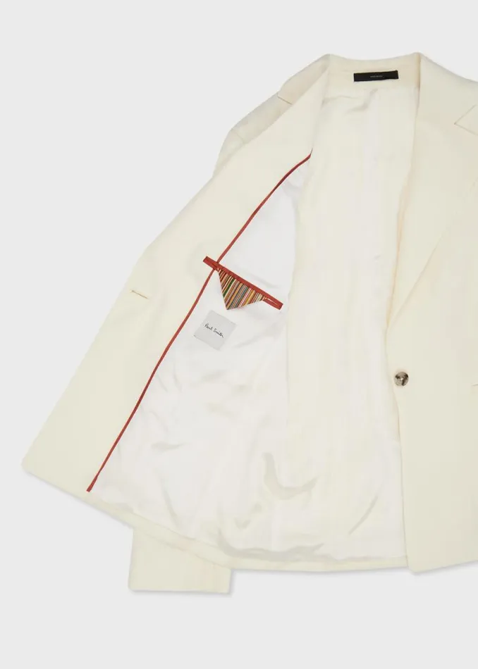 Womens Paul Smith Blazers Ivory Wool 039Shadow Stripe039 Blazer Womens Paul Smith Blazers Ivory Wool 039Shadow Stripe039 Blazer