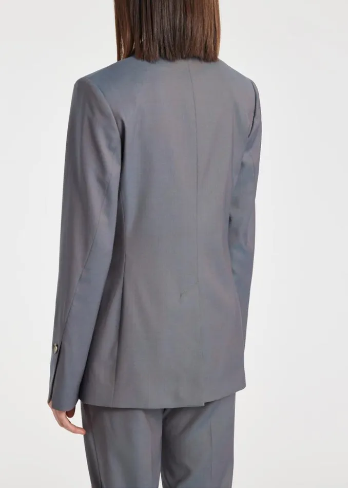 Womens Paul Smith Blazers Light Blue Tonic Wool SlimFit Blazer