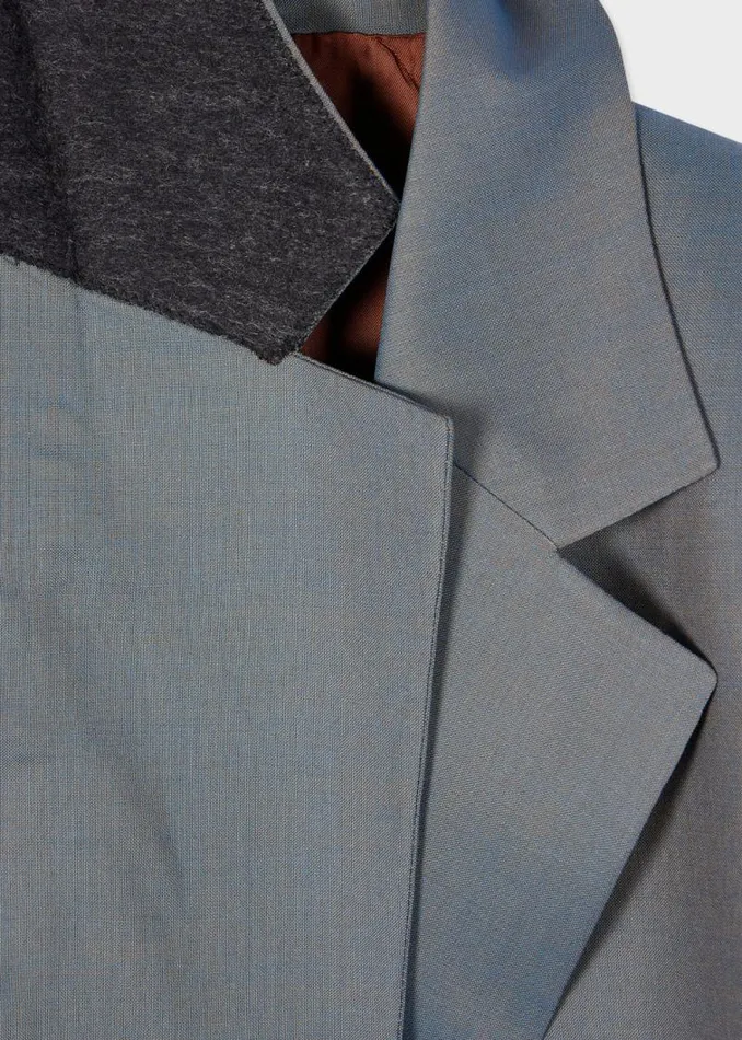 Womens Paul Smith Blazers Light Blue Tonic Wool SlimFit Blazer