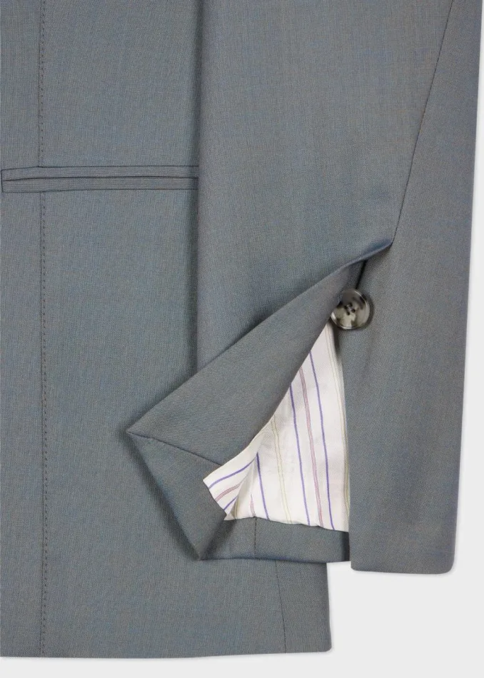 Womens Paul Smith Blazers Light Blue Tonic Wool SlimFit Blazer