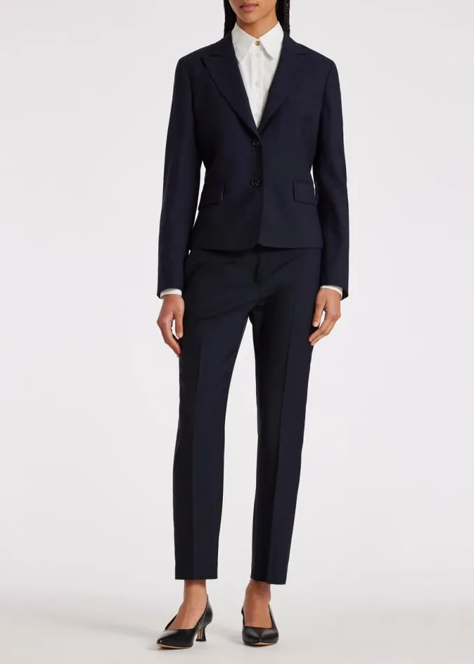 Womens Paul Smith Blazers Navy Cropped 039A Suit To Travel In039 Wool Blazer Womens Paul Smith Blazers Navy Cropped 039A Suit To Travel In039 Wool Blazer