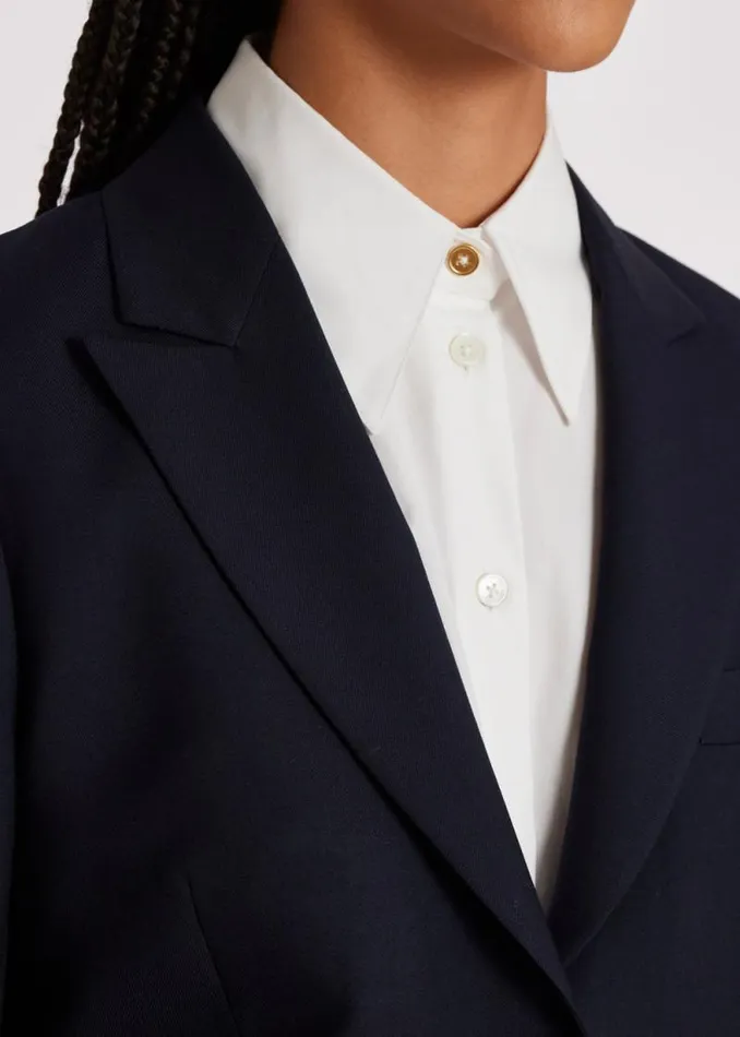 Womens Paul Smith Blazers Navy Cropped 039A Suit To Travel In039 Wool Blazer Womens Paul Smith Blazers Navy Cropped 039A Suit To Travel In039 Wool Blazer