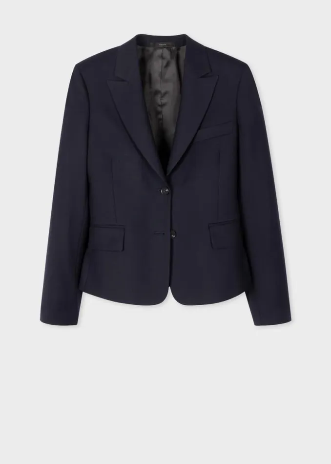 Womens Paul Smith Blazers Navy Cropped 039A Suit To Travel In039 Wool Blazer Womens Paul Smith Blazers Navy Cropped 039A Suit To Travel In039 Wool Blazer