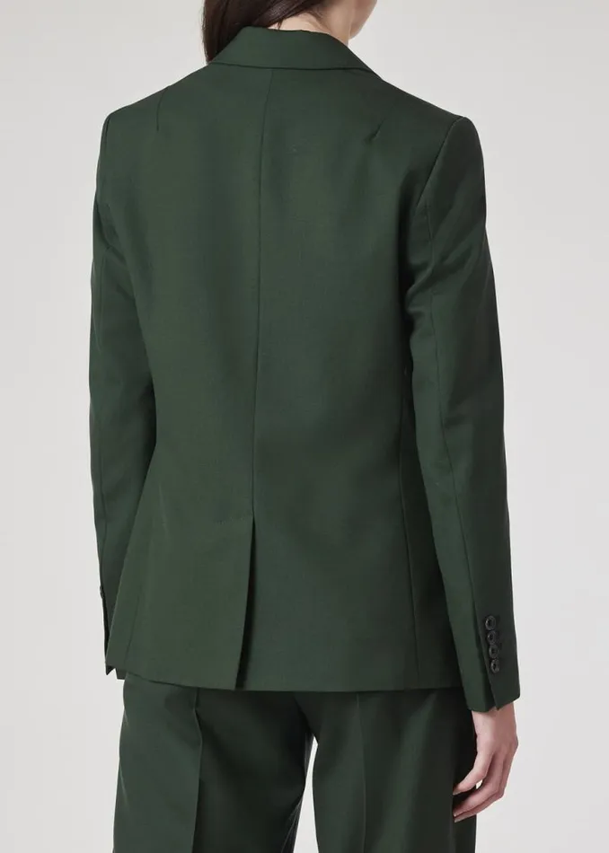 Womens Paul Smith Blazers Pine Green Wool Hopsack Blazer Womens Paul Smith Blazers Pine Green Wool Hopsack Blazer