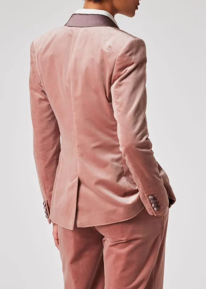 Womens Paul Smith Blazers Pink OneButton Velvet Blazer
