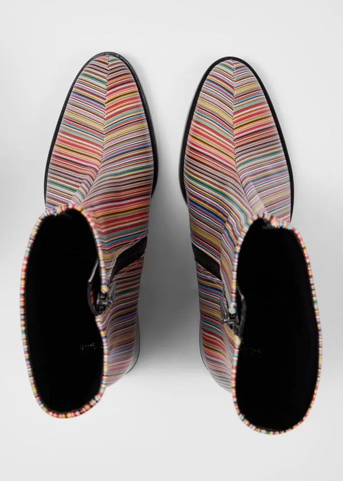 Womens Paul Smith Boots Leather Signature Stripe 039Baylis039 Boots
