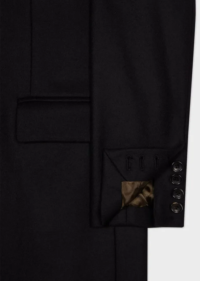 Womens Paul Smith Coats and Jackets Black CashmereBlend Epsom Coat