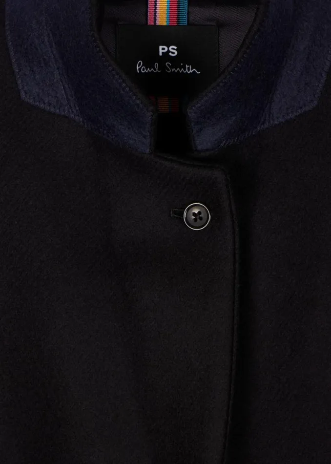 Womens Paul Smith Coats and Jackets Black CashmereBlend Epsom Coat