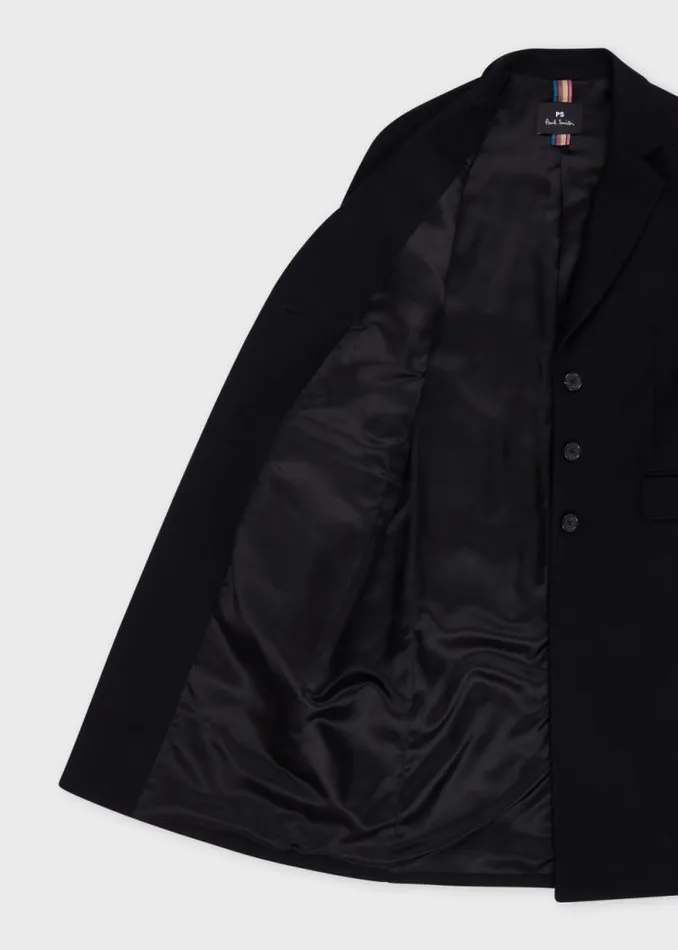 Womens Paul Smith Coats and Jackets Black CashmereBlend Epsom Coat