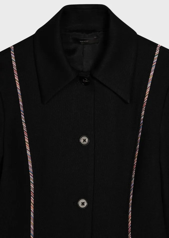 Womens Paul Smith Coats and Jackets Black Milano Jacket With Signature Stripe