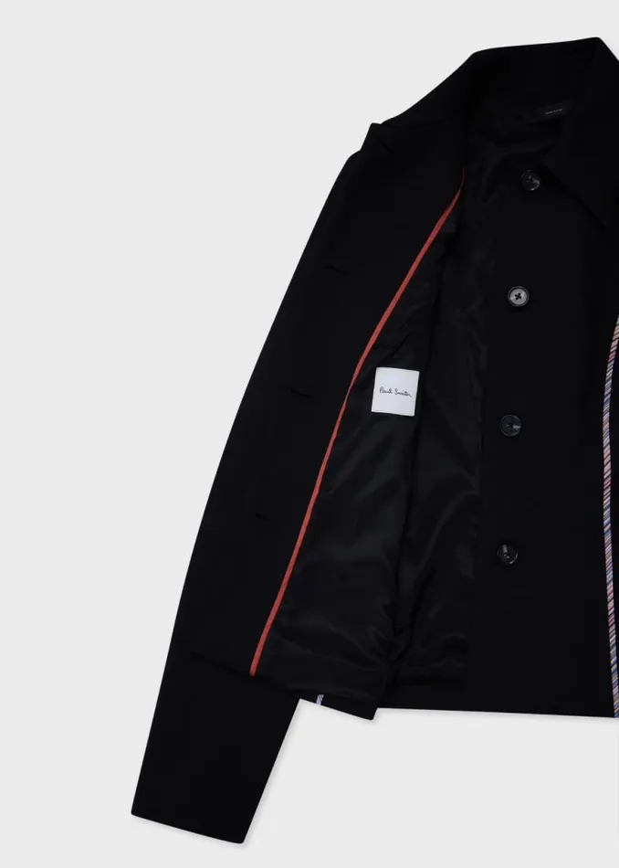 Womens Paul Smith Coats and Jackets Black Milano Jacket With Signature Stripe