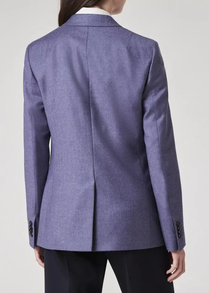 Womens Paul Smith Coats and Jackets Blue WoolCashmere Flannel TwoButton Blazer Womens Paul Smith Coats and Jackets Blue WoolCashmere Flannel TwoButton Blazer