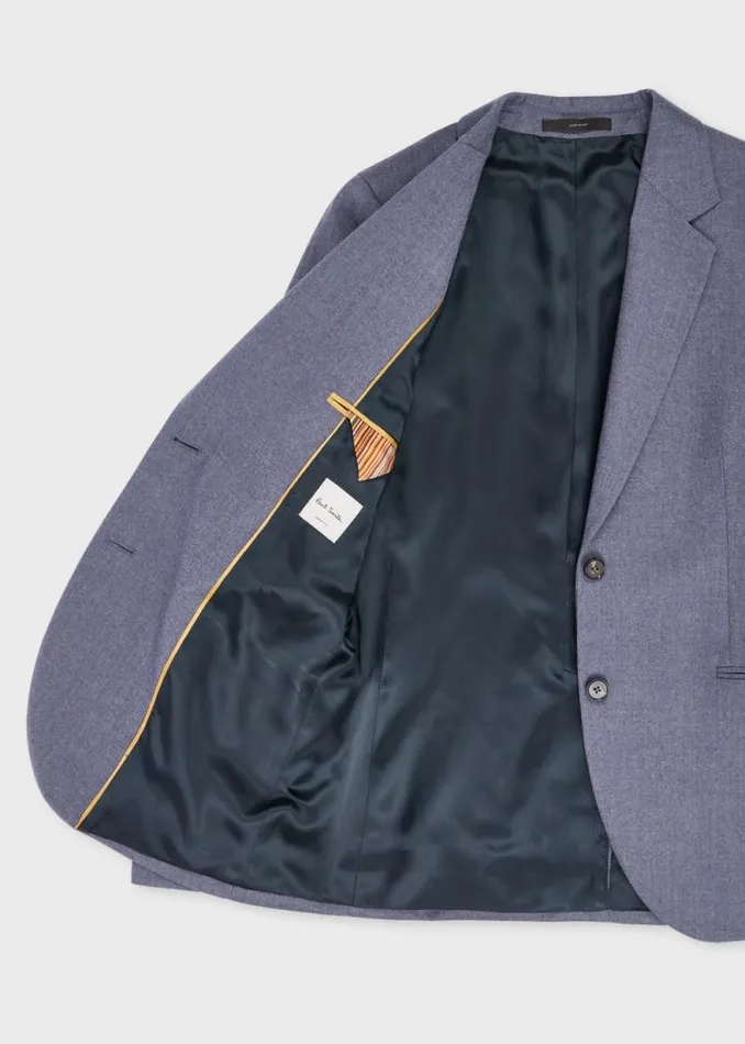 Womens Paul Smith Coats and Jackets Blue WoolCashmere Flannel TwoButton Blazer Womens Paul Smith Coats and Jackets Blue WoolCashmere Flannel TwoButton Blazer